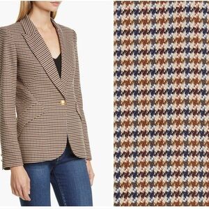L'AGENCE Houndstooth Blazer in Brown